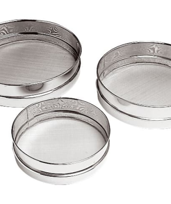 Tamis à farine en inox, maille inox