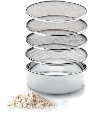 Tamis inox avec 4 toiles interchangeables