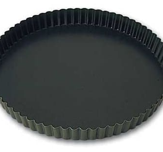 Tourtière bord cannelé fond fixe