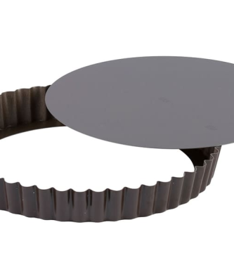 Tourtière bord cannelé fond mobile