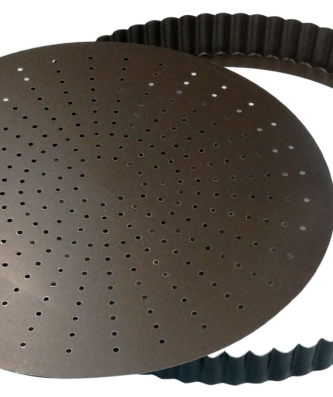 Tourtière cannelée fond perforé mobile