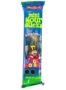 DeeBest Uncle Moishy Mini Sour Sticks Raspberry Flavor