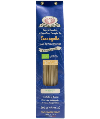 Pâtes bio Spaghetti Saragolla à base de blé dur paquet de 500 g - Rustichella d'Abruzzo