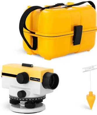 Niveau optique de chantier - Grossissement 32x - Objectif 40 mm - Écart 1 mm - Compensateur à amortissement pneumatique