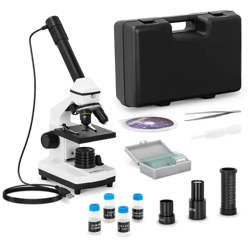Microscope - 20x à 1 280x - Appareil photo 10 Mpx - LED - Accessoires compris