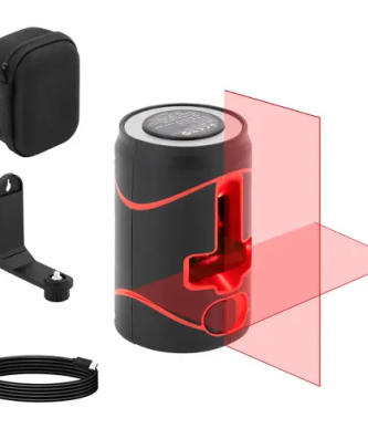 Niveau laser avec étui de rangement - rouge - 15-30 m - autonivelant