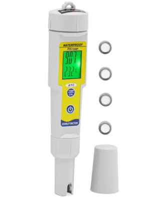 Testeur de pH avec température - LCD - 0-14 pH / température 0 - 50 °C