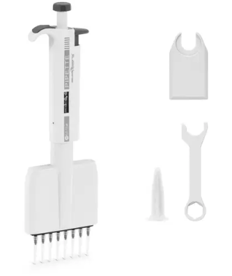 Pipette multicanaux - pour 8 embouts - 0,5 - 10 μl