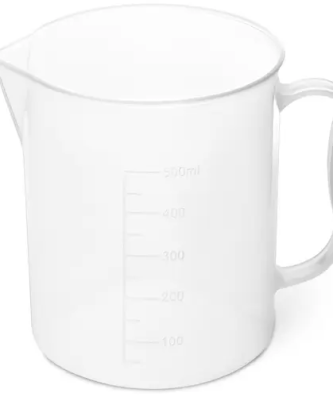 Bécher gradué - 10 unités - Avec bec verseur et poignée - 500 ml