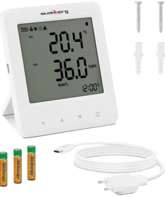 Détecteur de CO2 - Avec mesure de température et de d'humidité de l'air