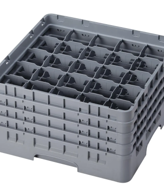 Casier de lavage à verre - 25 compartiments - 50 x 50 x 22,5 cm - Hauteur des verres : 19,6 cm