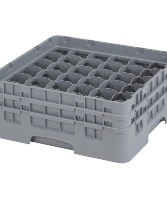 Casier de lavage à verre Camrack - 36 compartiments - 50 x 50 x 18,4 cm - Hauteur des verres : 13,5 cm