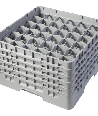 Casier de lavage à verre - 36 compartiments - 50 x 50 x 30,8 cm - Hauteur des verres : 25,7 cm