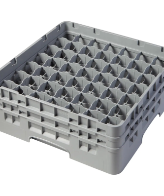 Casier de lavage à verre - 49 compartiments - 50 x 50 x 18,4 cm - Hauteur des verres : 13,3 cm