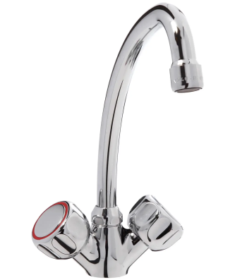 Robinet mélangeur - Laiton chromé - Bec de 180 mm