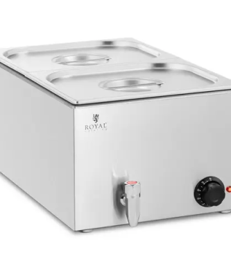 Bain-marie - 600 W - 2 x GN 1/2 - Robinet de vidange