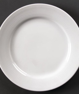 Assiettes à bord large Olympia Linear 200mm (Lot de 12)