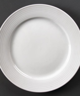 Assiettes à bord large Olympia Linear 250mm (Lot de 12)