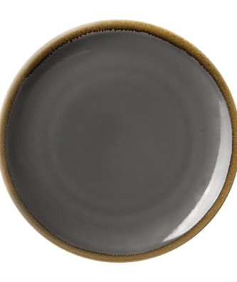 Assiettes plates rondes Olympia Kiln grises 280mm