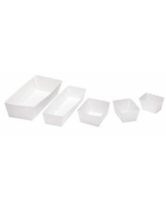 Barquette basse carton blanc ingraissable 1000 ml - par 100