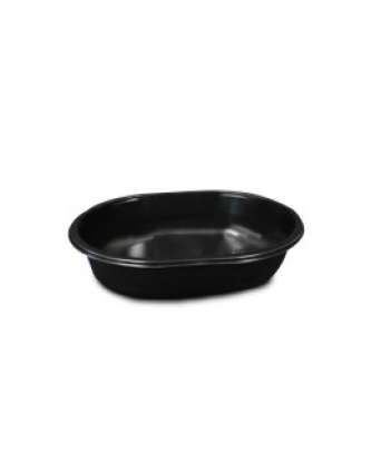 Barquette noire micro-ondable ovale 700 ml - par 280