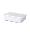 Barquette plastique blanche avec couvercle 1100 ml - par 100