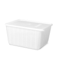 Barquette plastique blanche avec couvercle 750 ml - par 200