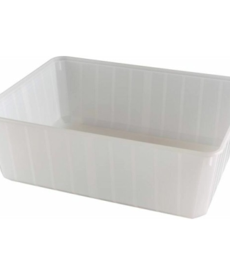 Barquette plastique blanche avec couvercle 3000 ml - par 90