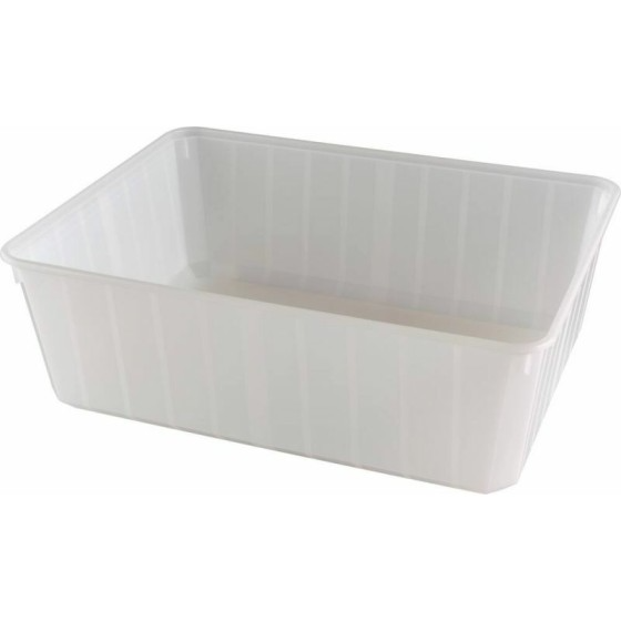 Barquette plastique blanche avec couvercle 3000 ml - par 90
