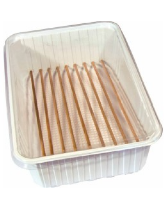 Barquette plastique blanche pour brochettes 2700 ml - par 320