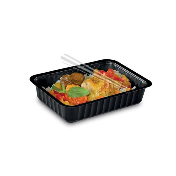 Barquette plastique noire scellable 750 ml - par 100