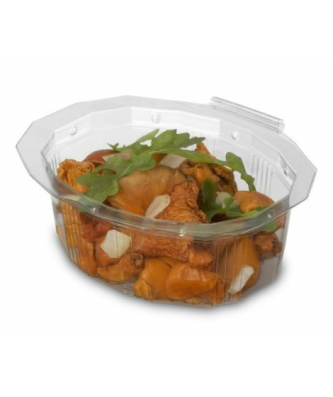 Barquette plastique transparente à couvercle Multipack 370 ml - par 420