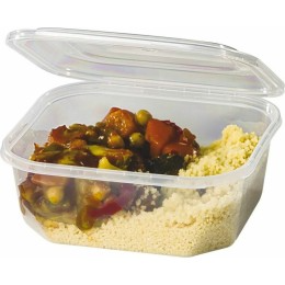 Barquette plastique transparente avec couvercle 750 ml - par 288