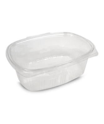 Barquette plastique transparente avec couvercle attenant Standipack 2000 ml - par 150