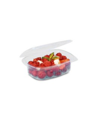 Barquette plastique transparente avec couvercle attenant Standipack 250 ml - par 800