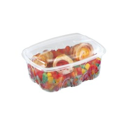 Barquette plastique transparente avec couvercle indépendant Archipack 1000 ml - par 480