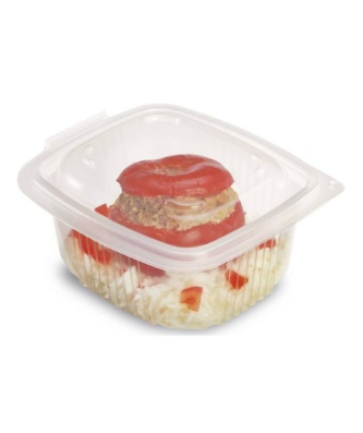 Barquette plastique transparente avec couvercle Ondipack 375 ml - par 900