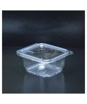 Barquette plastique transparente avec couvercle Optipack 370 ml - par 600