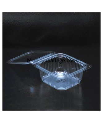 Barquette plastique transparente avec couvercle Optipack 500 ml - par 600