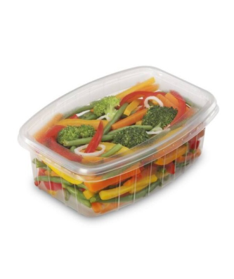 Barquette plastique transparente avec couvercle Pack Chaleur 1200 ml - par 200