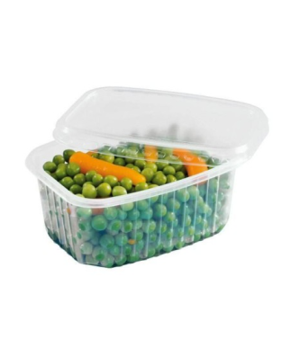 Barquette plastique transparente avec couvercle Pack Chaleur 250 ml - par 250