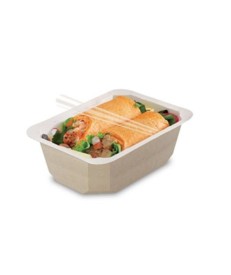 Barquette scellable carton kraft naturel 1000 ml - par 65