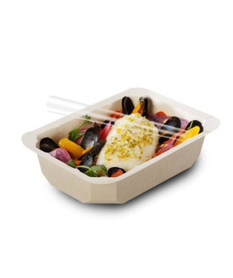 Barquette scellable carton kraft naturel 750 ml - par 65