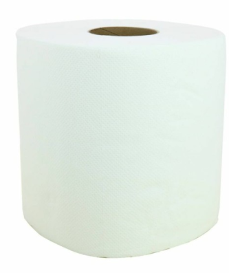 Bobine essuyage blanche prédécoupée 18,5 x 20 cm - par 6