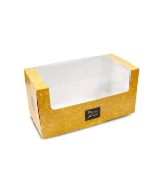 Boîte à langouste carton or avec fenêtre "Votre artisan" 25 x 13 x 13 cm - par 25