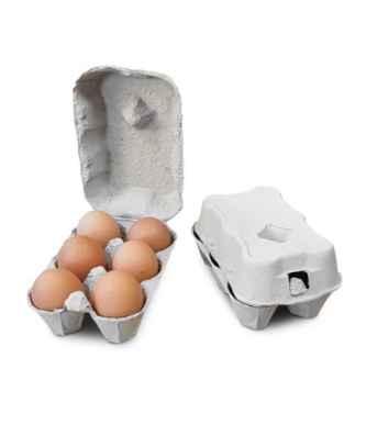 Boîte à oeufs grise pour 6 oeufs tous calibres - par 270