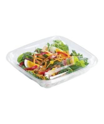 Boîte à salade plastique transparente avec couvercle Crudipack 1100 ml - par 70