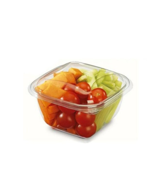 Boîte à salade plastique transparente Crudipack 500 ml - par 720