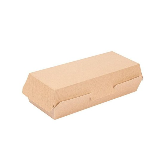 BoƮte alimentaire rectangulaire kraft brun 2000 ml - par 50