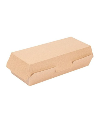Boîte alimentaire rectangulaire kraft brun 2000 ml - par 50